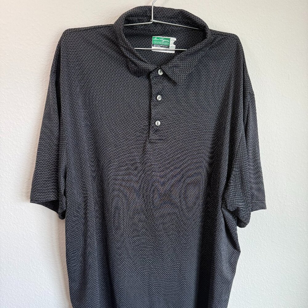 Ben Hogan Polo Shirt Mens 2XL Gray Diamonds Beach‎ Golf Short Sleeve Power Air